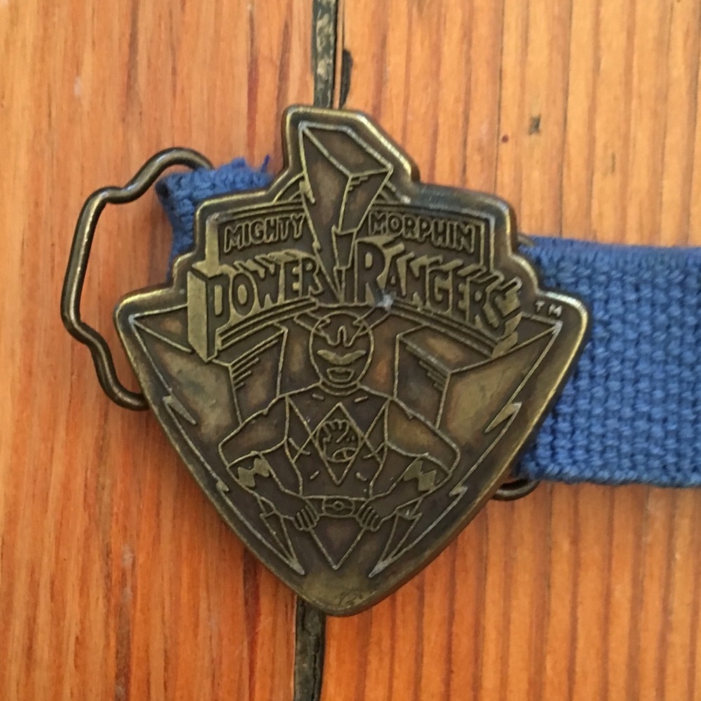 Kids 90s power rangers belt w belt buckle!!!